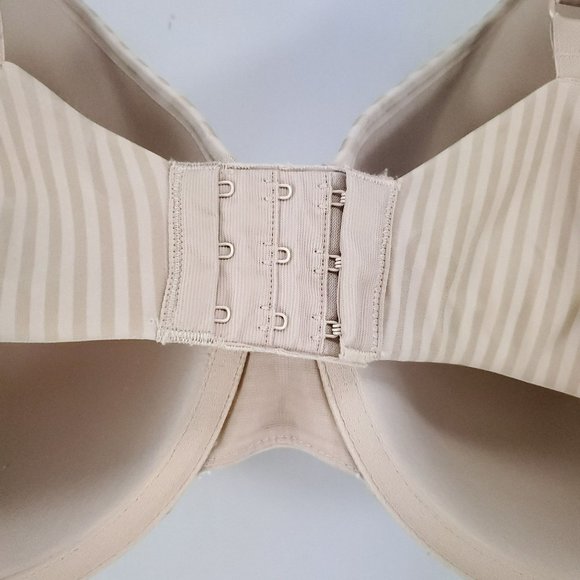 Playtex Perfectly Smooth Full Figure Underwire Bra Size 44DD Nude Stripe - Picture 3 of 6